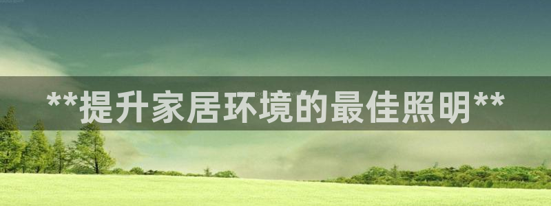 **提升家居环境的最佳照明**