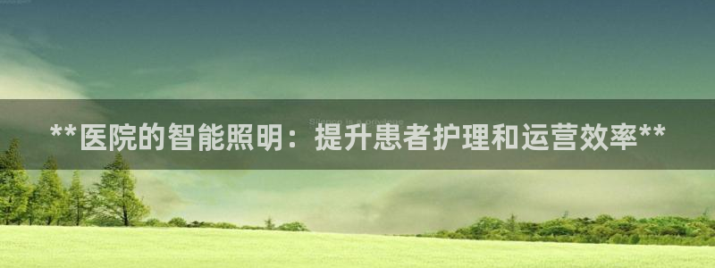 **医院的智能照明:提升患者护理和运营效率**