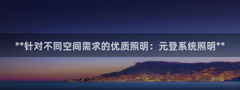 **针对不同空间需求的优质照明：元登系统照明**