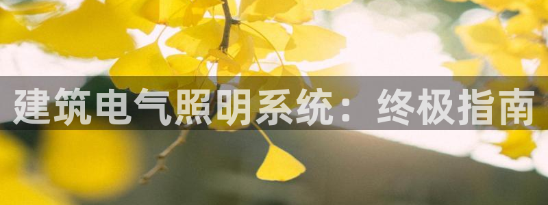 建筑电气照明系统：终极指南