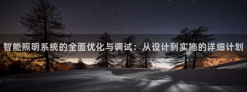 智能照明系统的全面优化与调试：从设计到实