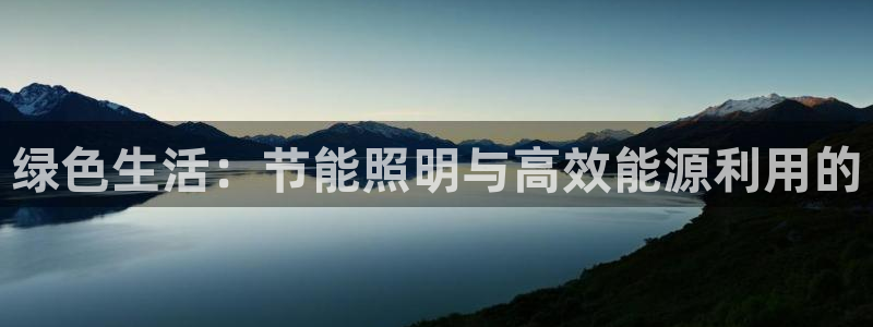 绿色生活：节能照明与高效能源利用的